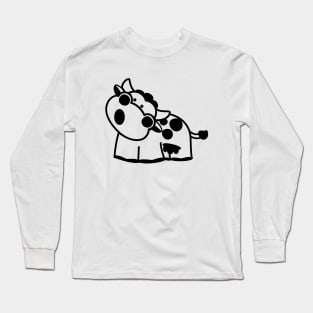 Black White Cow Long Sleeve T-Shirt